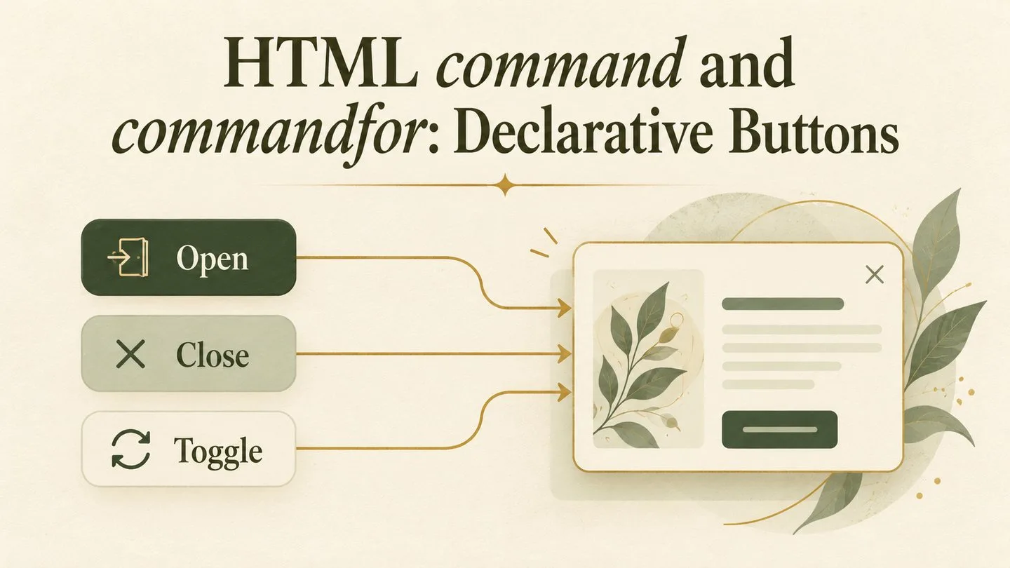 HTML command and commandfor: Declarative Buttons